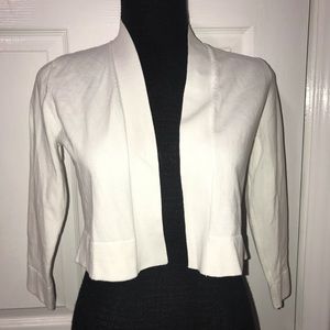 Calvin Klein White Crop Cardigan Sweater
